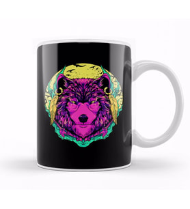 Werewolf Fierce Wolf Mythical Creature Majestic Kupa Bardak Porselen