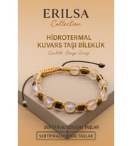 Sertifikalı Hidrotermal Kuvars Doğal Taş Bileklik - 8x8 mm Canlılık Denge ve Enerji Taşı (Çok Renkli)
