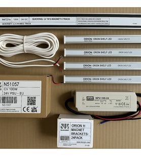 Nualight N17749 Orion Raf LED Aydınlatma Seti N47213 + Quickrail LV1512 Ray + Adaptör 24V