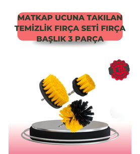 3 Parça Matkap Ucu Temizlik Fırçası Dayanıklı Naylon Kıllı