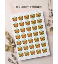 100 Adet Teşekkür Ederiz Stickers Paketleme Kargo Çıkartma PYT0KSTK153