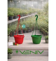 2 Adet Askılı Dekoratif Saksı 18 cm Çap Yükseklik 12 cm