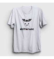 Presmono Unisex Beyaz Logo Deltarune Oyun Undertale T-Shirt 435910tt (Beyaz)