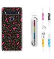 TCL 10L 10 Plus 10SE 20E 20SE 30SE L7 Kılıf Kablo Koruma Spiral Silikon Barbie and Shoes 1413