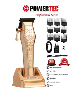 Powertec TR-6800 Profesyonel Saç Sakal Tıraş Makinesi ( 0.5mm Tarak Dahil )