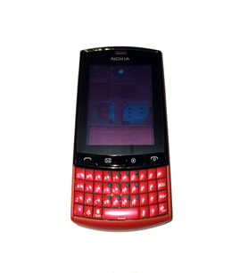 Nokia N303 Full Kasa Kapak Tuş Takımı Nokia N303 Uyumlu Kırmızı Renk Orta Kasa Ön Kapak Arka Kapak