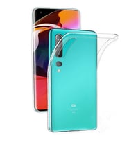 Xiaomi Mi 10 Kamera Çıkıntılı İnce Esnek Şeffaf Kılıf (Siyah)