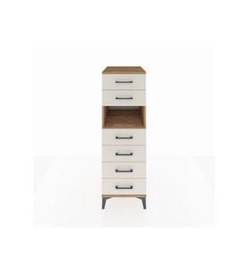 Kronos Dolap Tek Raflı 6 Çekmeceli 44x59x134 Çam-Aytaşı