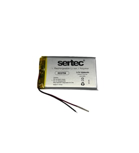 503759 3.7V 1200 MAh Li-Polymer Pil (Devreli/1.5A)