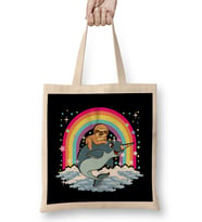 Cute Sloth Riding Narwhal The Unicorn Of The Sea Bez Çanta Uzun Saplı