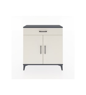Arges Şifonyer 2 Raflı Tek Çekmeceli 2 Kapaklı 88x30x96 Antrasit-Aytaşı