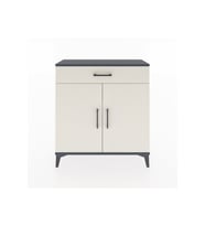 Arges Şifonyer 2 Raflı Tek Çekmeceli 2 Kapaklı 88x30x96 Antrasit-Aytaşı
