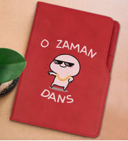 BK Gift O Zaman Dans Tasarımlı Kırmızı Termo Deri Not Defteri 15x21cm-1