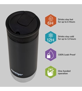 Huron Pro Snapseal Termos Bardak 470 mL Siyah