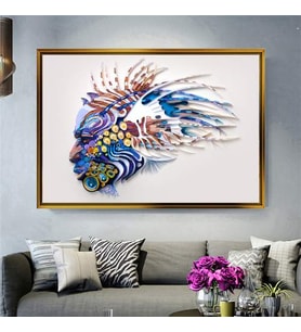 Altın Çerçeveli dekoratif tablo a48 (Gold)