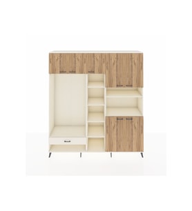 Hyperion Dolap 11 Raflı Tek Çekmeceli 7 Kapaklı 220x44x243 Aytaşı-Çam/Aytaşı