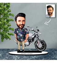 Kişiye Özel Karikatür MOTORSİKLET tasarım Karikatür Biblo b14