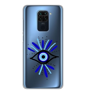 Xiaomi Redmi Note 9 Uyumlu Nazar Göz Desenli Şeffaf Telefon Kılıfı