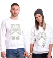 Tshirthane Kaburga İskelet Sevgili Kombinleri Sweatshirt Kombini (Tek Ürün Fiyatıdır.)