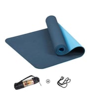 Pilates & Yoga Egzersiz Matı Çift Renkli  MAVİ