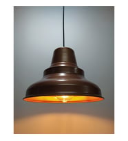 Retro Metal Sarkıt Avize Rustik Tekli Sarkıt Mat Bakır Cafe Mutfak Aydınlatma (Burnt Olive)