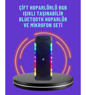 Ev Ve Dış Mekan Kullanımına Uygun Rgb Işıklı Hoparlör