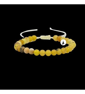 Opal Sarı 6mm Merdiven Kapama Doğal Taş Bileklik