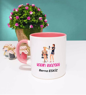 Kadın Kuaförü Kupa Bardak Pembe