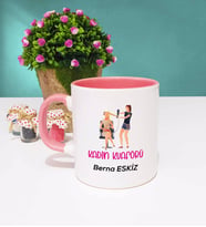 Kadın Kuaförü Kupa Bardak Pembe