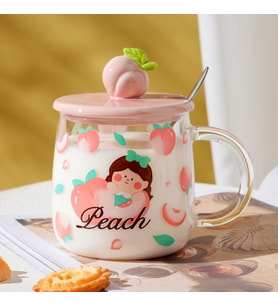 Livava Sevimli Kız Cam Kupa, Pembe, 9x8,5
