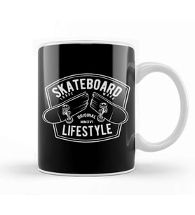 Skateboard Lifestyle Snapped Deck Kupa Bardak Porselen