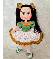 Güz Çiçeği Bebek Amigurumi Organik Oyuncak