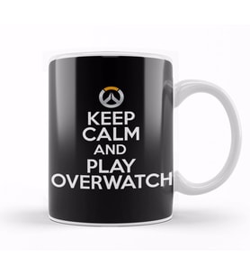 Keep Calm And Play Overwatch Kupa Bardak Porselen