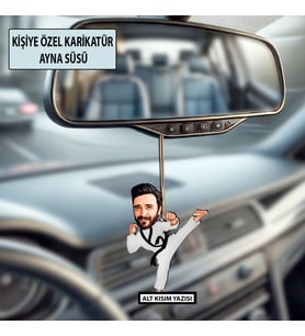 Kişiye Özel Karikatür Erkek Ayna Süsü – Araç İçi Esprili Hediyelik