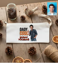Kişiye Özel Karikatürlü Babaya Hediye Daddy Cool Kalemlik Ham Bez Babalar Günü Hediyesi