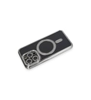 İphone 14 Pro Max Kılıf Joke Simli Magneticsafe Kılıf - Gri