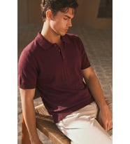 Erkek Old Money Çizgili Polo Yaka Triko Tişört Slim Fit