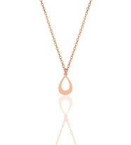 Gümüş rose damla kolye SGTL12001ROSE