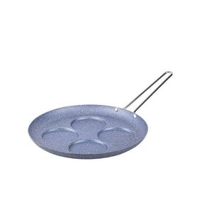 TANTİTONİ GRİ MAVİ RENK GRANİT PANKEK TAVASI 28CM-4 BÖLMELİ (ÇELİK KULP)