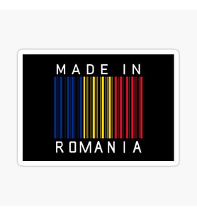 Made In Romania Romanya Barcode Sticker 19CM