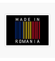 Made In Romania Romanya Barcode Sticker 19CM