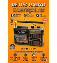Bluetooth'lu Kasetçalar Teyp Usb Sd Kart Özellikli Aux Bağlantılı Yeni Nesil Antenli Retro Mp3 Radyo