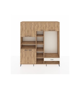 Hyperion Dolap 11 Raflı Tek Çekmeceli 7 Kapaklı 220x44x243 Çam-Çam/Aytaşı