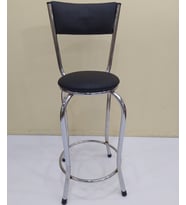 Sandalye 12760 BAR Tipi Yüksek Model 4ad SİYAH Sunideri döşem Metal Çelik nikelaj