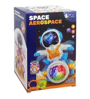 Prestij Oyuncak Işıklı Müzikli 3d Astronot Robot QB-67Y (Çok Renkli)