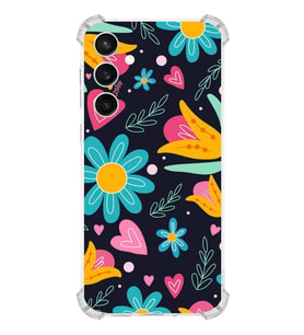 PrintiFy Samsung Galaxy S23 Fe Uyumlu Retro Color 1 Baskılı Şeffaf Köşe Korumalı Antişok Kılıf