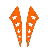 Cg F.Turuncu Yıldızlı Çamurluk Yan Sticker