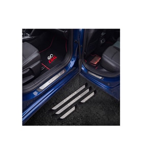 Toyota Corolla Tüm Modeller Uyumlu Krom Kapı Eşiği (ABS Çerçeveli 4 Parça) P.Çelik