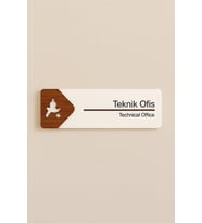 Lucena Teknik Ofis Ofis Oda Kapı İsimliği Yönlendirme Tabelası Levhası Kişiselleştirilebilir