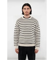 Unisex Basic Bisiklet Yaka Çizgili Triko Kazak Modern Ve Rahat Kış Kombinleri İçin İdeal Bir Parça